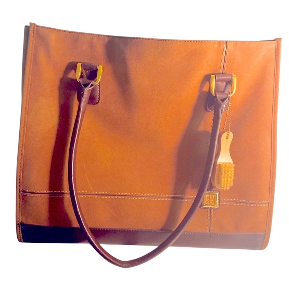Diane Von Furstenberg Large Brown Canvas Suede & Leather Tote. 👜